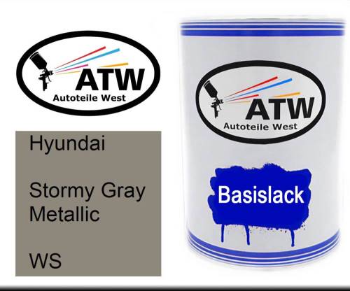 Hyundai, Stormy Gray Metallic, WS: 500ml Lackdose, von ATW Autoteile West.